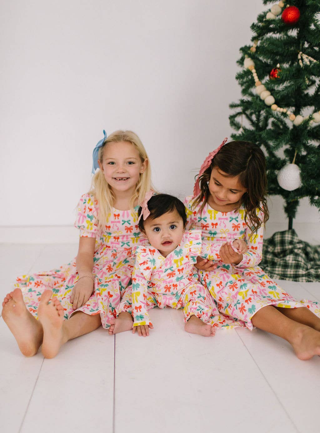 Puff Dress in Holiday Bows | Ollie Jay