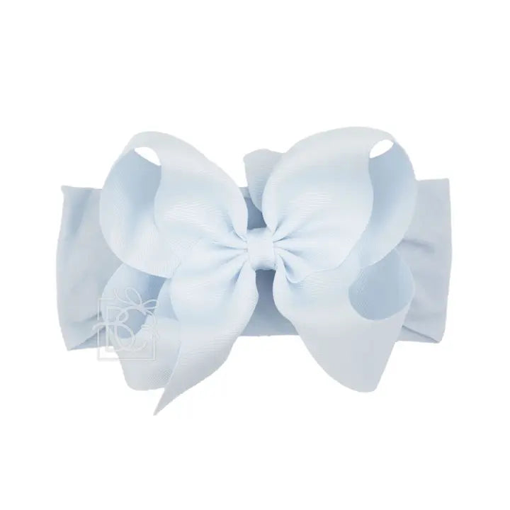 Wide Pantyhose Headband W/Classic Grosgrain Bow (Beyond Creations)