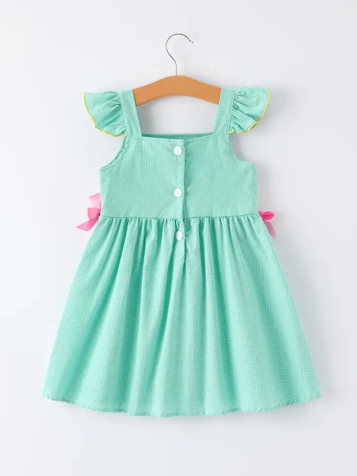 Ice Cream Embroidered Girl Dress