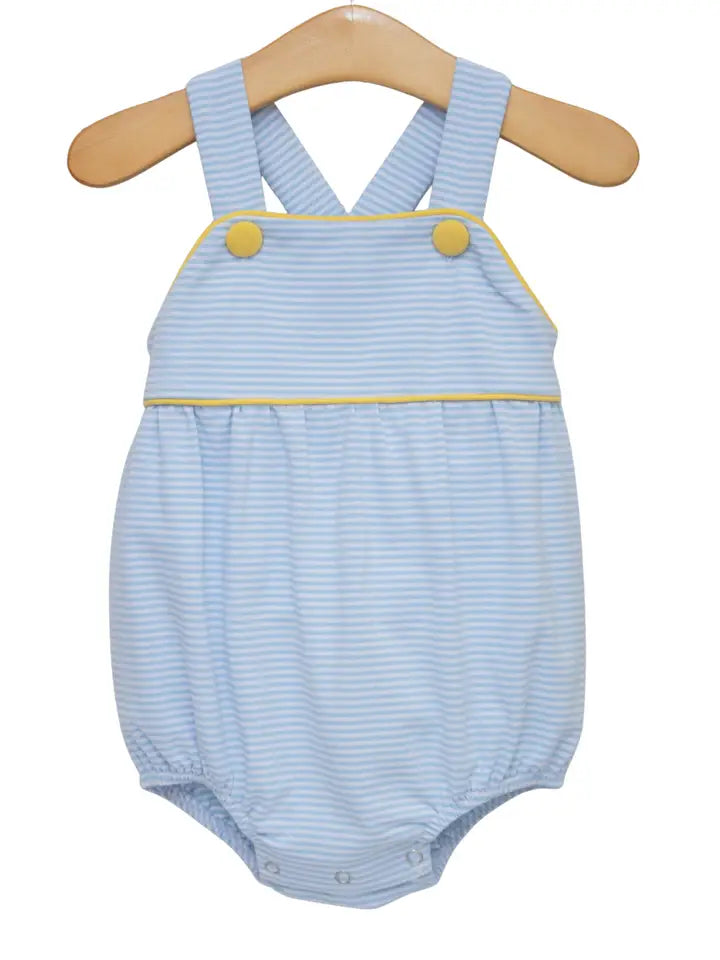 Luke Sunsuit - Light Blue Stripe and Yellow