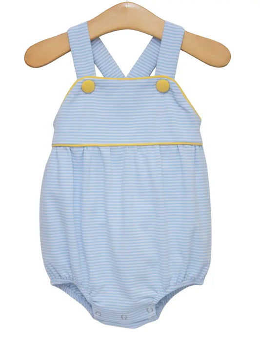 Luke Sunsuit - Light Blue Stripe and Yellow