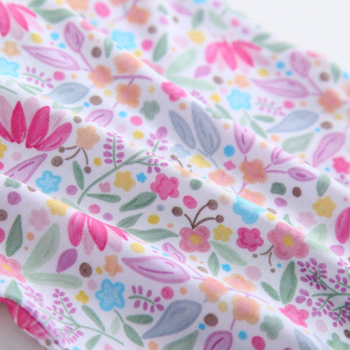 Tiny Blooms Ruffled Zippered Baby Romper