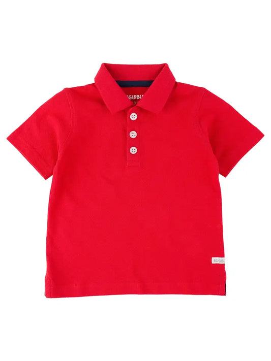 Boys Red Pique Short Sleeve Polo Shirt (RuggedButts)