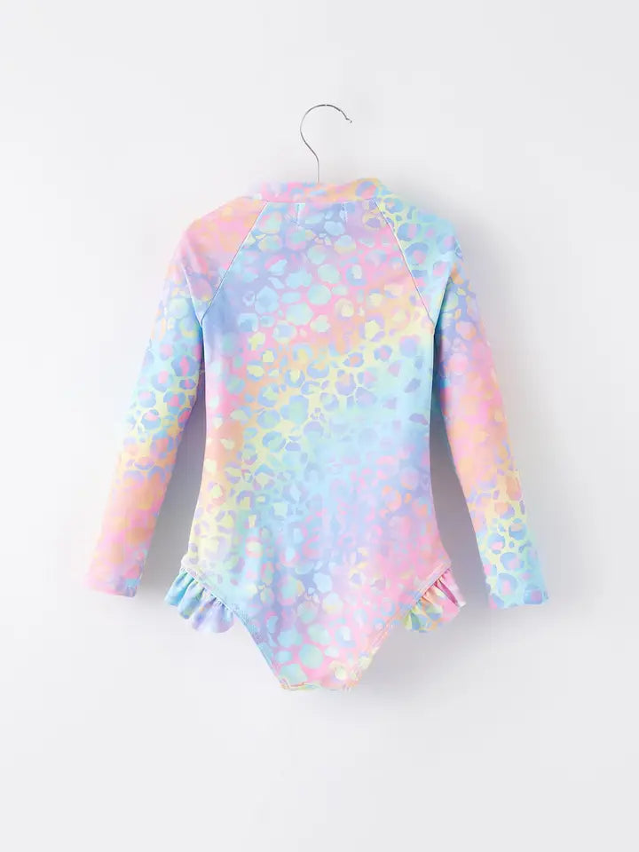 Cotton Candy Cheetah Rash Guard