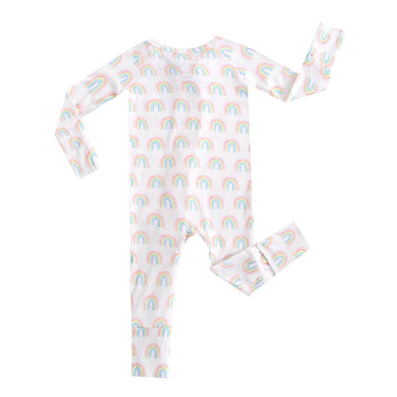 Forever Rainbow Zippered Baby Romper NICU Going Home Outfit
