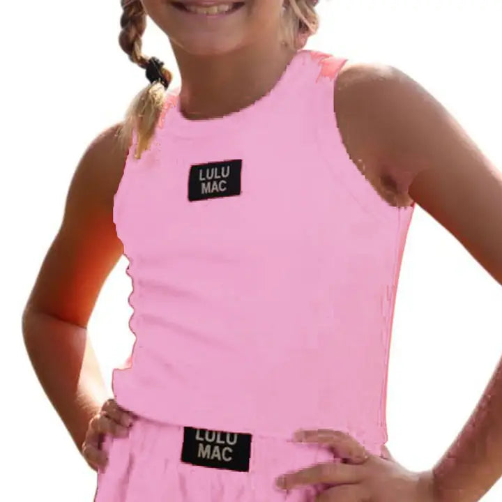 Light Pink Kids Solid Tank (PRESALE: ETA 7/16/26)