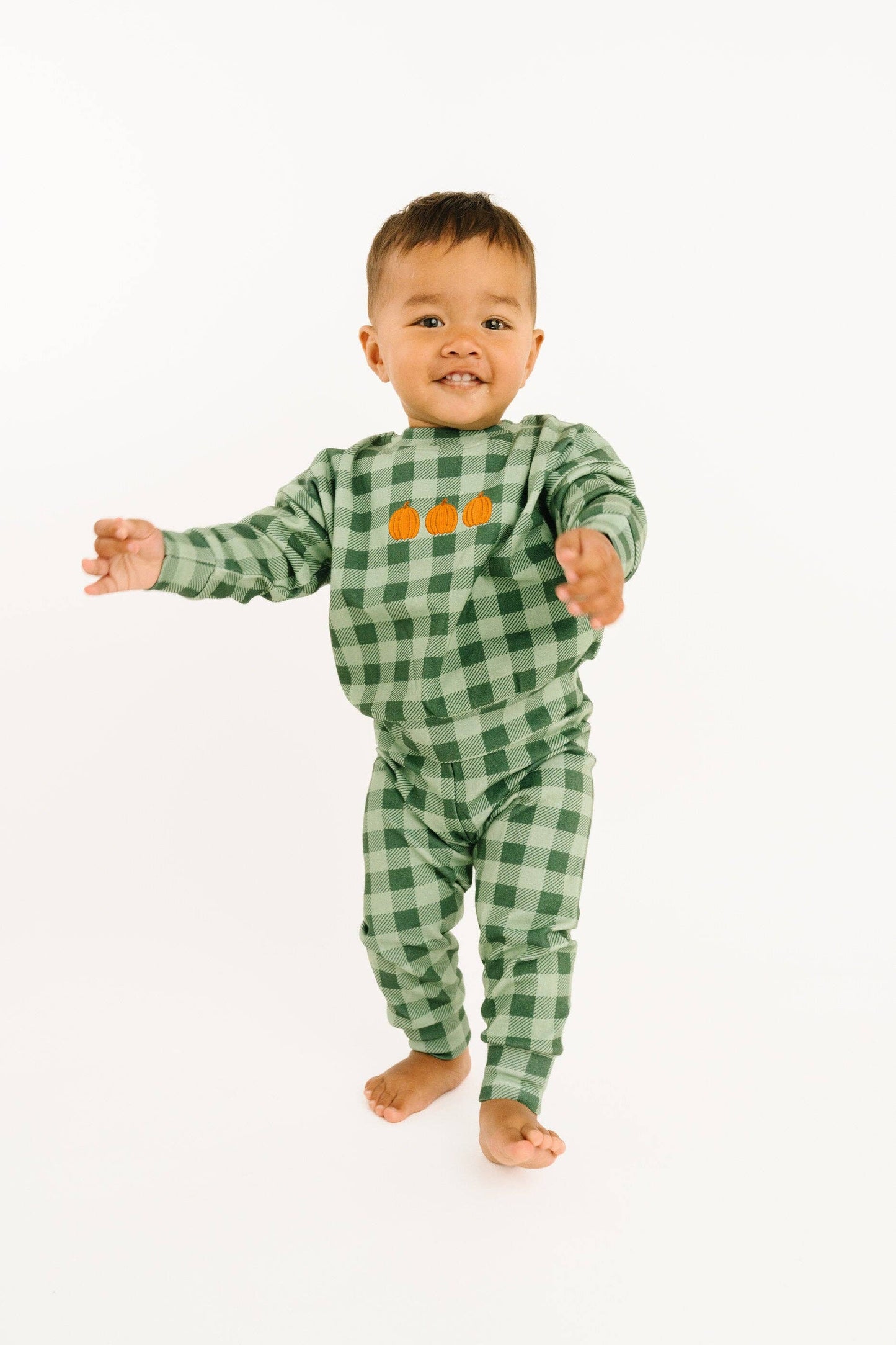 Pumpkin Season Embroidered Crewneck Set
