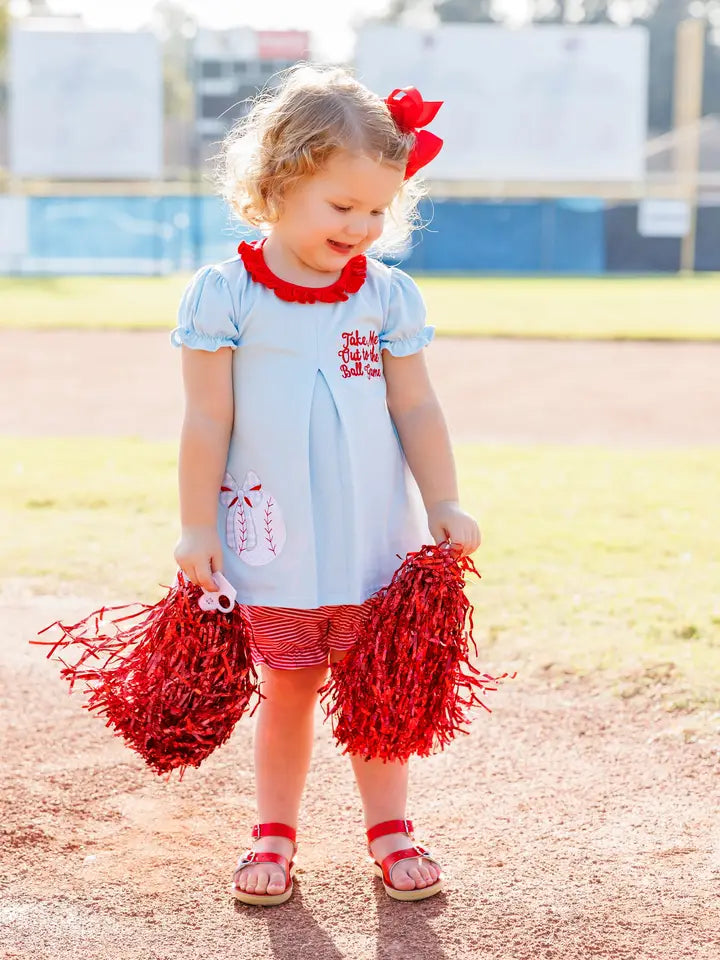 Take Me Out To the Ball Game Pleat Bloomer Set