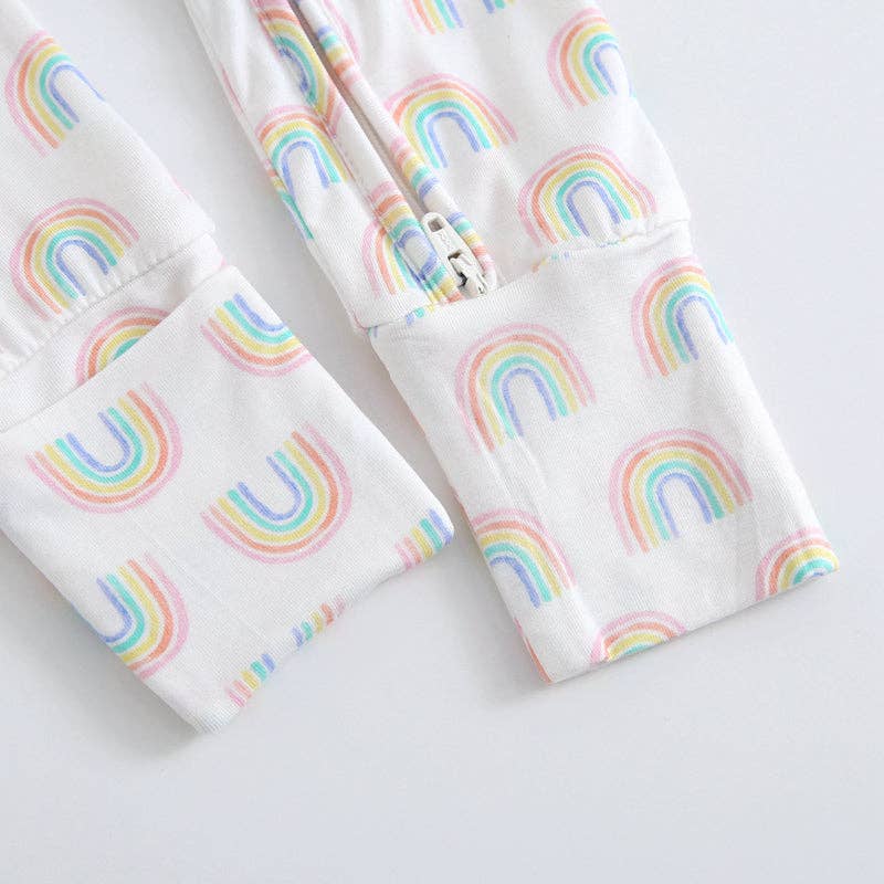 Forever Rainbow Zippered Baby Romper NICU Going Home Outfit
