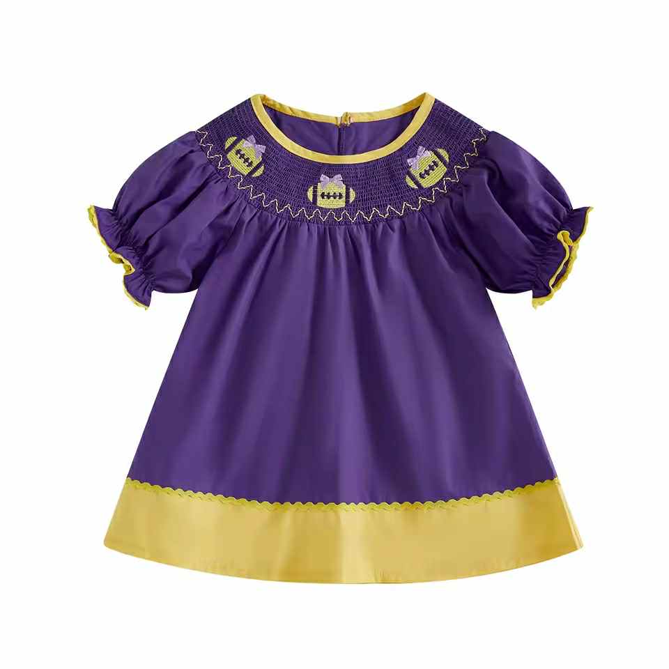 Purple and Gold Football Dress