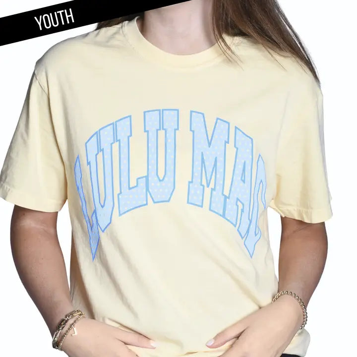 LULU MAC Dot Butter Youth Comfort Colors Tee