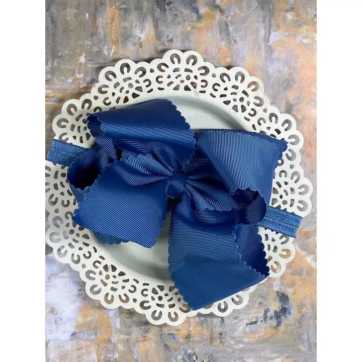 5.5" Scallop Hairbow Headband