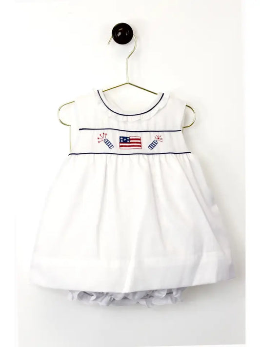 4th of July Embroidery Dress - Petite Ami