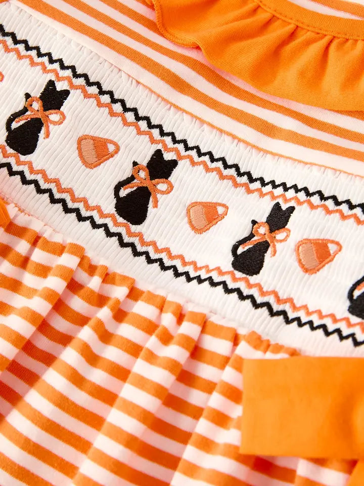 Black Cat Stripe Dress