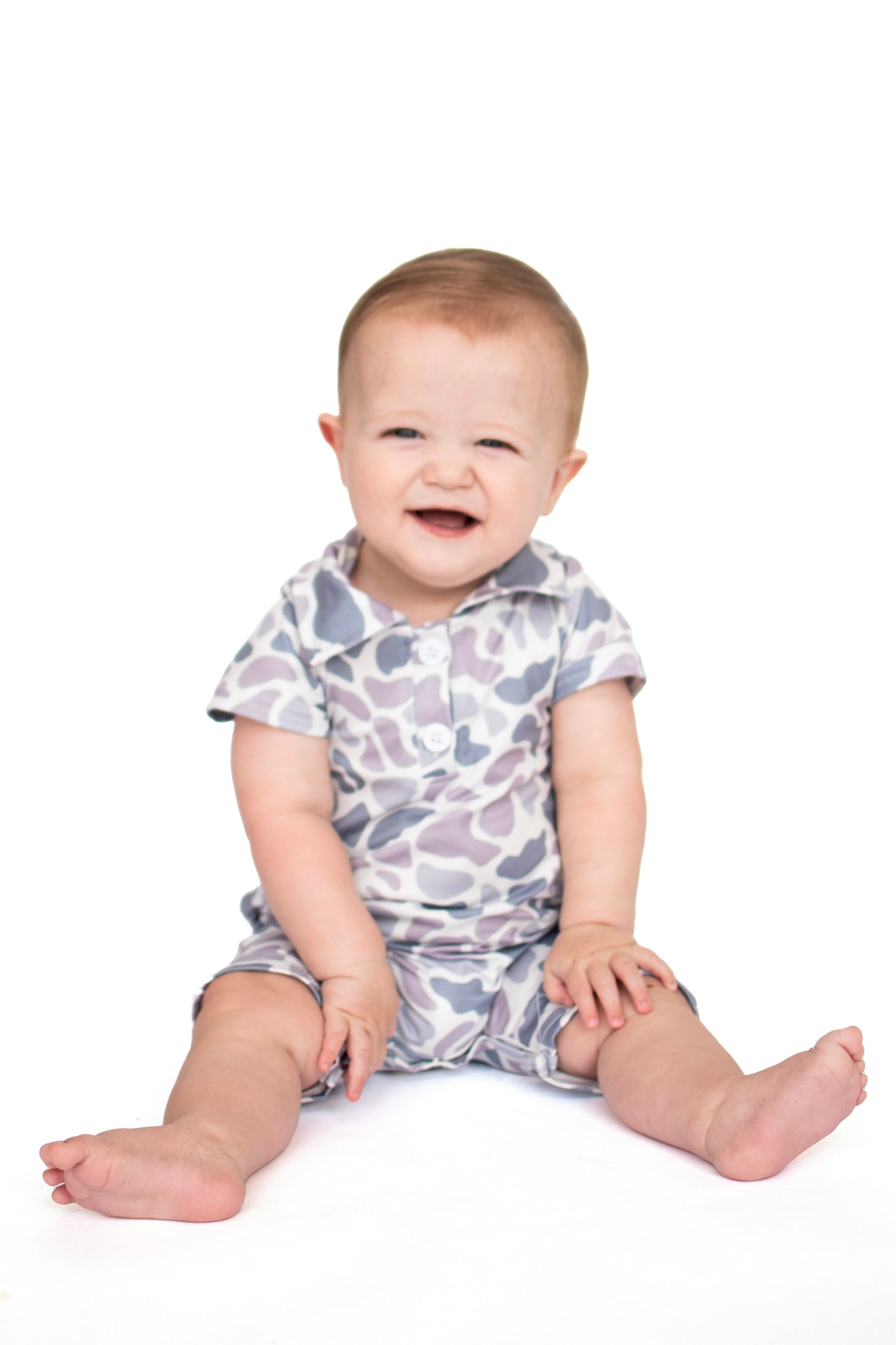 Gray Camo Romper