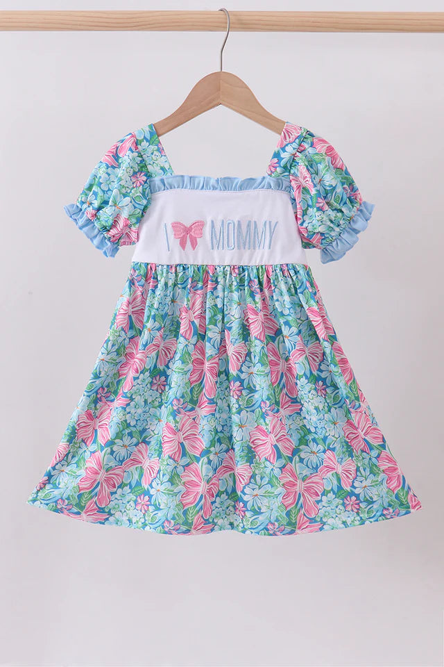 I Love Mommy Bow Dress