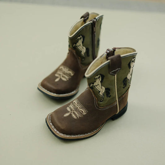 Cowboy Brown - Square Toe Boots (size up)