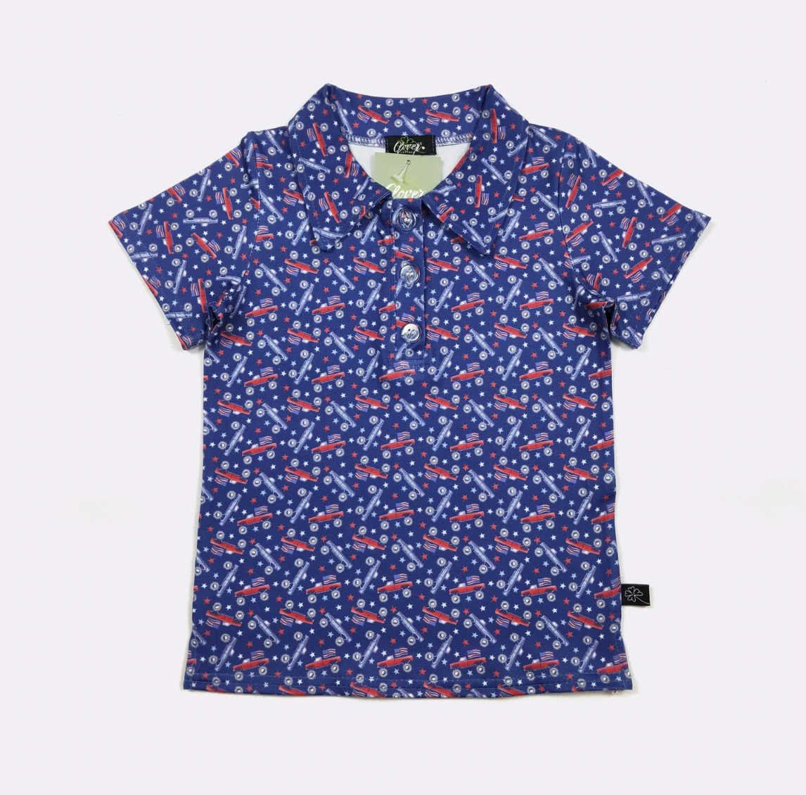 Merica Truck Boy Collar Shirt