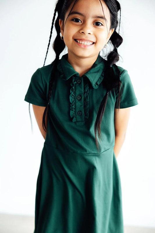 Green S/S Polo Dress (Mila & Rose)