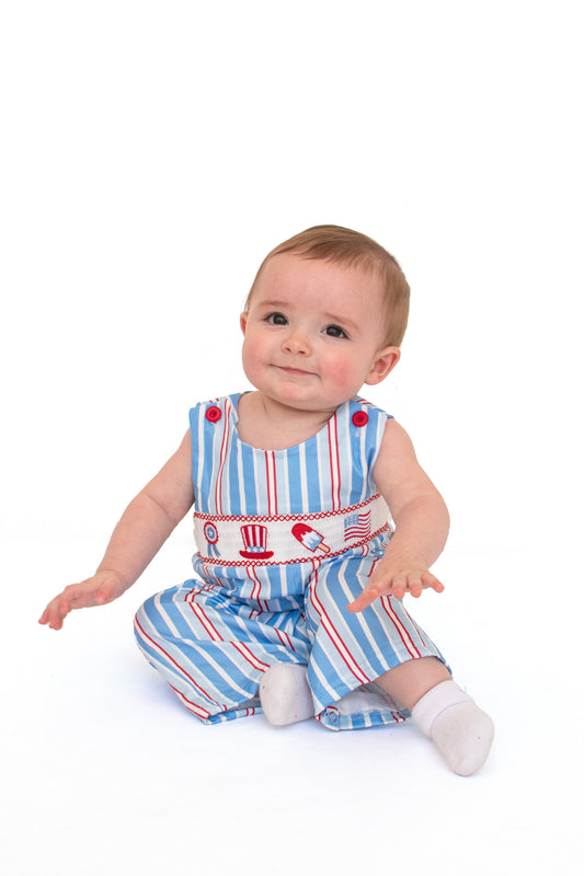 Patriotic Parade Smocked Jon Jon