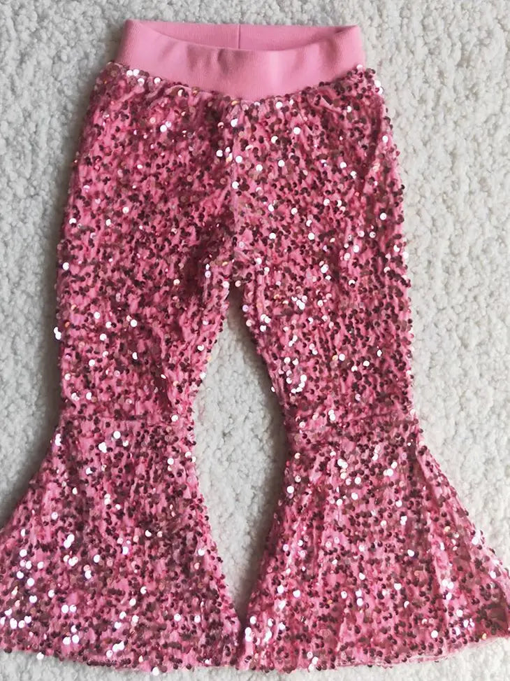 Pink Sequin Bell Pants – Sugar Britches Boutique