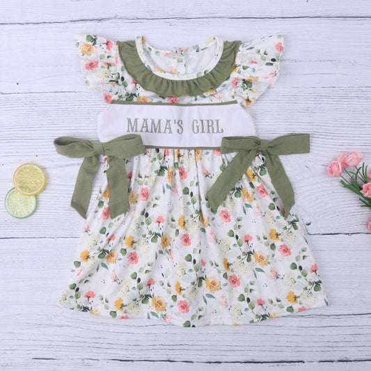 Sage Floral Mama's Girl Dress