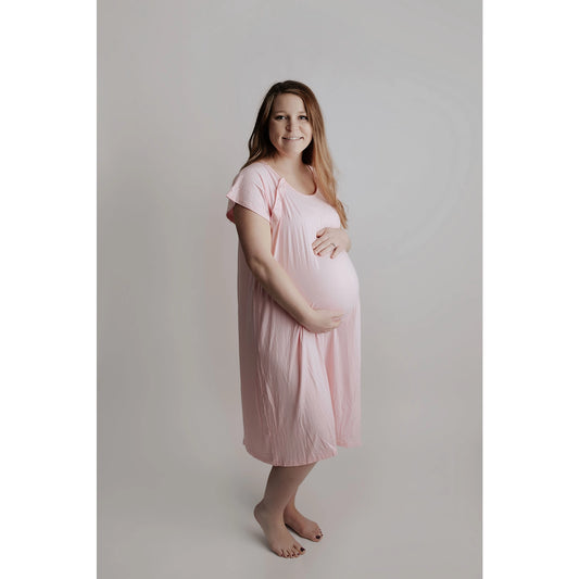 Light Pink Mommy Labor and Delivery/ Nursing Gown
