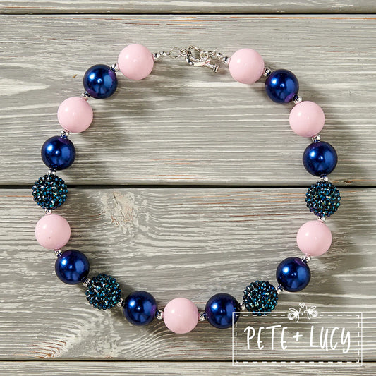 Midnight Blooms - Bubble Gum Necklace