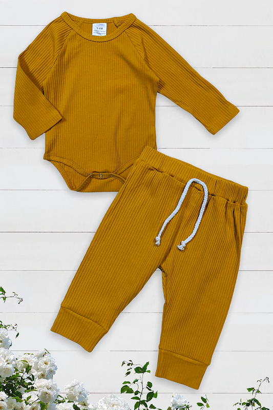 Mustard Baby Outfit Set
