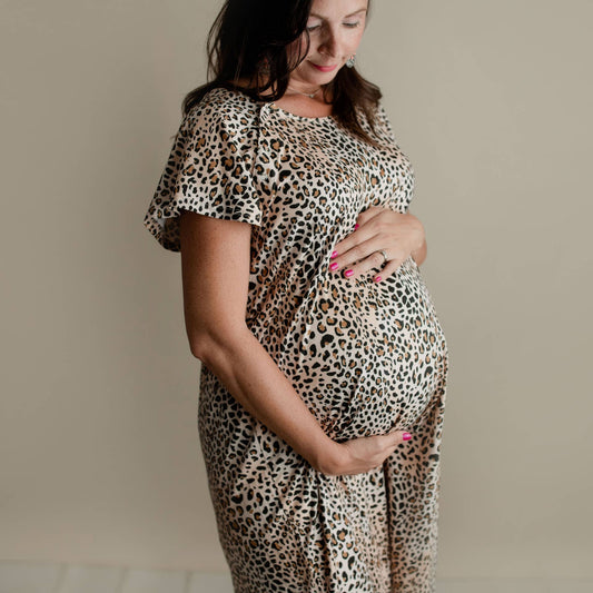 Leopard Labor and Delivery/Nursing Gown